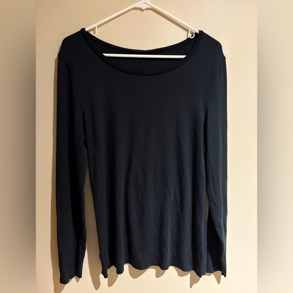 Kit and Ace Soft Flowy Long Sleeve Black Size Large